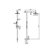 Colonna doccia in acciaio Inox Satinato con deviatore modello Wellness di Tubico by CeramicStore | Lo specialista del tuo bagno
