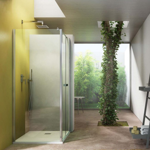 Parete fissa da 75 cm per porta doccia Saloon modello Ermes in Cristallo Trasparente 6 mm by CeramicStore | Lo specialista del tuo bagno