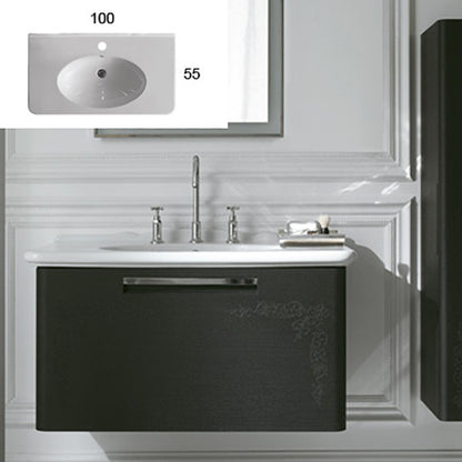 Lavabo sospeso 100x55 Ceramica Globo PAESTUM PA023.BI by CeramicStore | Lo specialista del tuo bagno