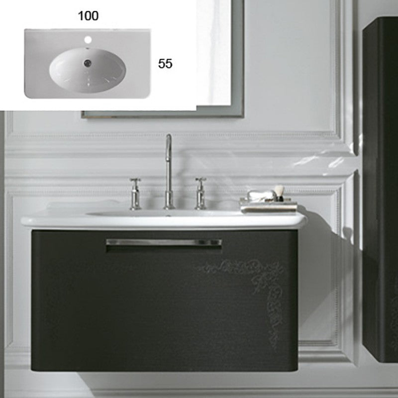 Lavabo sospeso 100x55 Ceramica Globo PAESTUM PA023.BI by CeramicStore | Lo specialista del tuo bagno