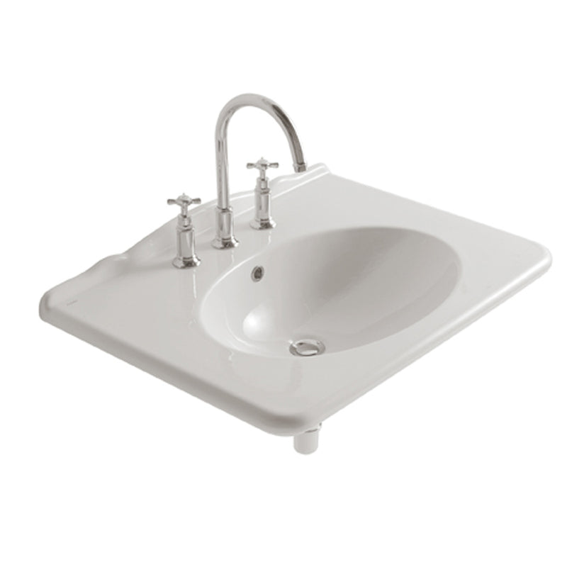 Lavabo sospeso cm 75x55x20h modello Paestum di Ceramica Globo by CeramicStore | Lo specialista del tuo bagno