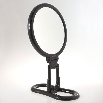 Specchio ingranditore con manico multi-snodo e supporto - linea 'Toeletta' bifacciale cm à¸ 18 - Ingrandimento X6 - Nero by CeramicStore | Lo specialista del tuo bagno