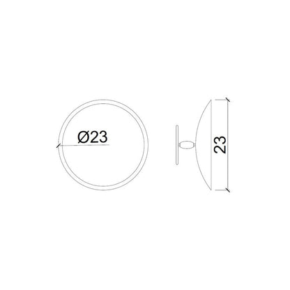 Specchio ingranditore con snodo da incollo linea 'Toeletta' cm à¸ 23 - Ingrandimento X6 - Cromato by CeramicStore | Lo specialista del tuo bagno