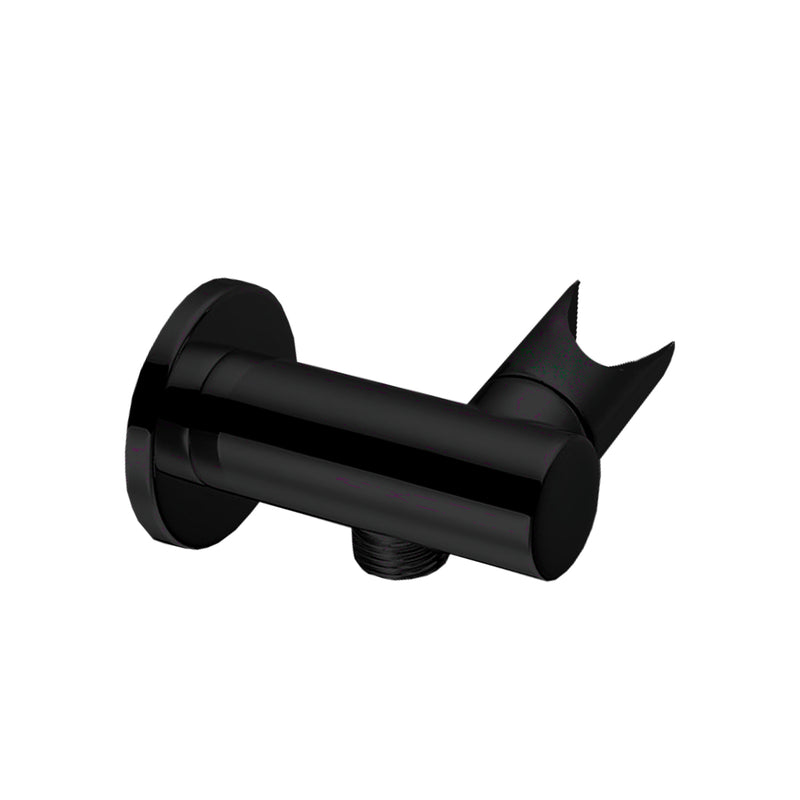 Presa acqua tonda con supporto orientabile in ottone - nero opaco by CeramicStore | Lo specialista del tuo bagno