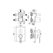 Miscelatore incasso doccia con deviatore 2 Uscite serie Ringo modello RIN018CR cromo Paffoni by CeramicStore | Lo specialista del tuo bagno