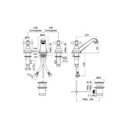 Batteria lavabo con bocca Retrà² Paffoni serie Iris - Cromo/Bianco by CeramicStore | Lo specialista del tuo bagno