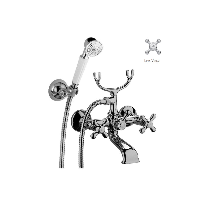 Gruppo vasca/doccia lusso con deviatore Paffoni serie Viola con flessibile 1500 mm - Cromato by CeramicStore | Lo specialista del tuo bagno