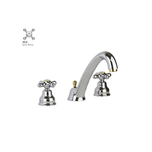 Batteria lavabo a 3 fori senza scarico Paffoni serie Viola - Cromo/Golf finish by CeramicStore | Lo specialista del tuo bagno