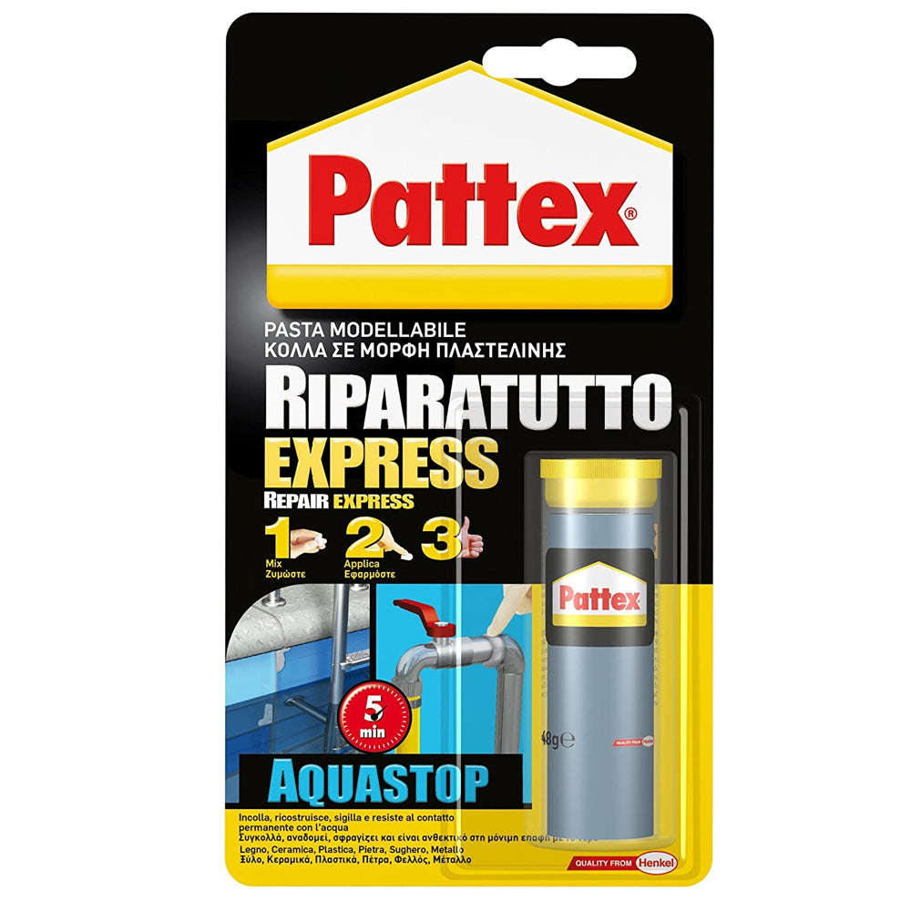 Adesivo epossidico 'Riparatutto Express Acquastop' Pattex 48 gr by CeramicStore | Lo specialista del tuo bagno