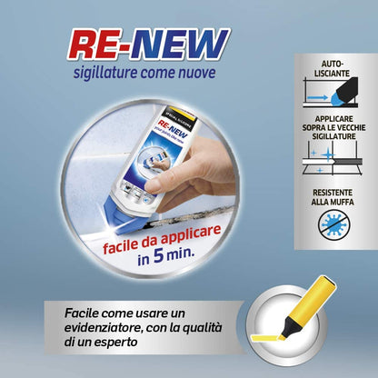Sigillante universale bianco a base acqua Pattex Bagno Sano Re New 100 ml by CeramicStore | Lo specialista del tuo bagno