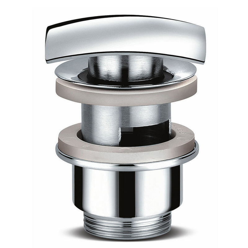 Piletta click-clack con troppo pieno e tappo quadrato per lavabo 30-45 mm by CeramicStore | Lo specialista del tuo bagno
