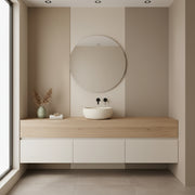 Lavabo da appoggio tondo diametro cm 48 serie Dream di Ceramica Galassia Sabbia Opaco