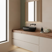 Lavabo da appoggio ovale cm 60x38 serie Dream di Ceramica Galassia Nero Opaco
