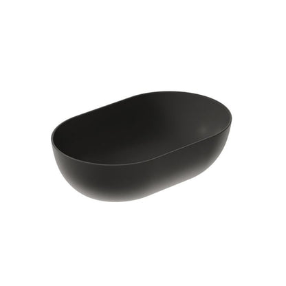 Lavabo da appoggio ovale cm 60x38 serie Dream di Ceramica Galassia Nero Opaco