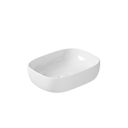 Lavabo da appoggio ovale cm 50x38 serie Dream di Ceramica Galassia Bianco Lucido