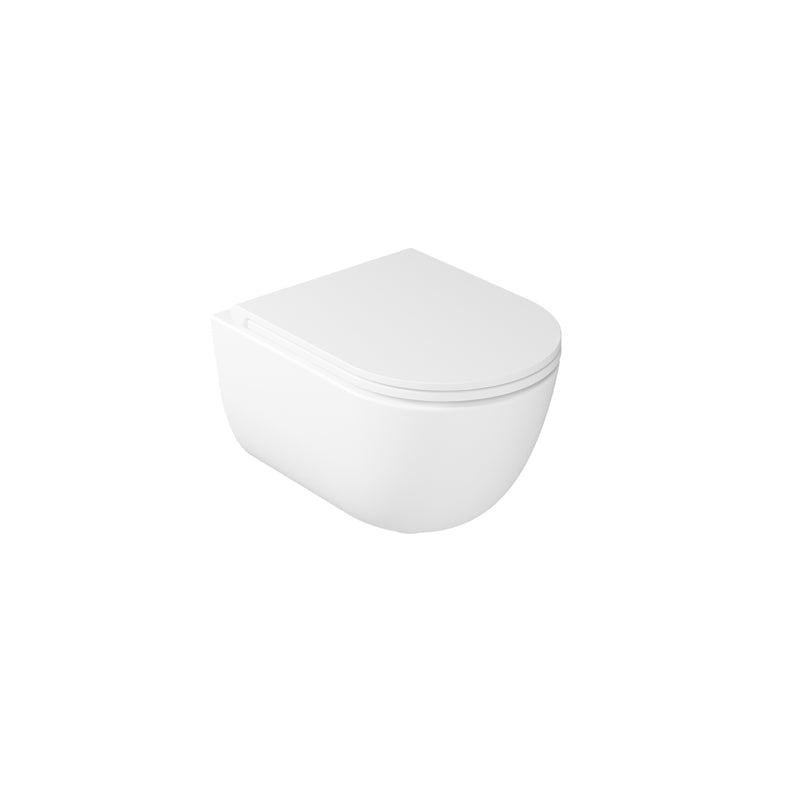 Coppia di Sanitari Sospesi 52x36 cm serie Dream di Ceramica Galassia con sedile slim soft close
