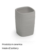 Portaspazzolini in ceramica Gedy serie Kelly - Grigio