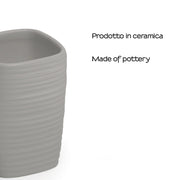 Portaspazzolini in ceramica Gedy serie Kelly - Grigio