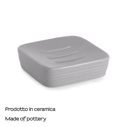 Portasapone in ceramica Gedy serie Kelly - Grigio