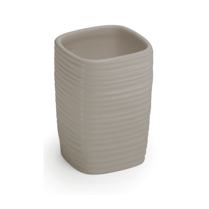 Portaspazzolini in ceramica Gedy serie Kelly - Tortora chiaro