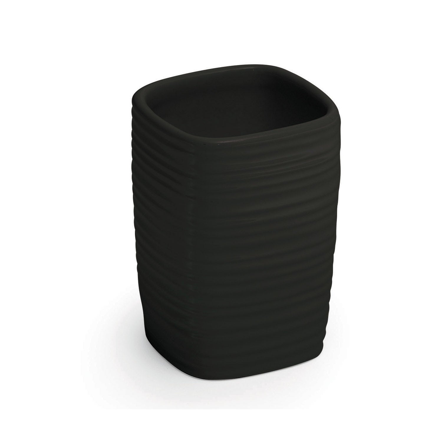 Portaspazzolini in ceramica Gedy serie Kelly - Nero