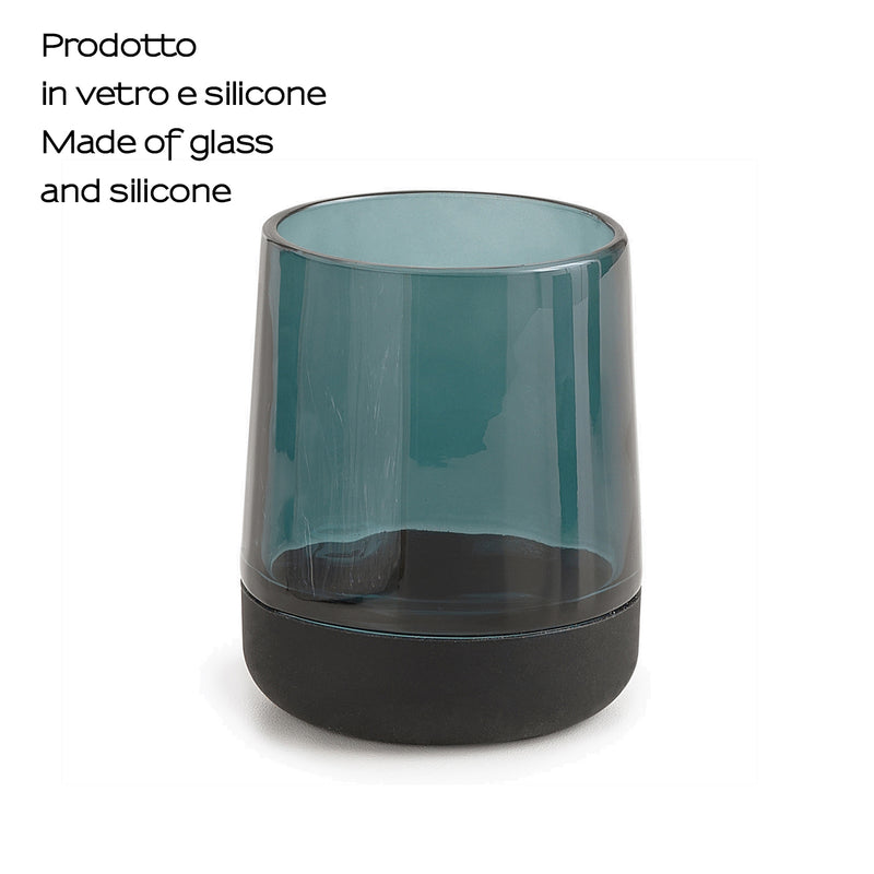 Portaspazzolini in vetro Gedy serie Nicole - Verde