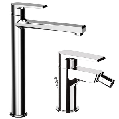 Kit miscelatori lavabo alto e bidet Rubinetterie Mariani linea Artic Cromo by CeramicStore | Lo specialista del tuo bagno
