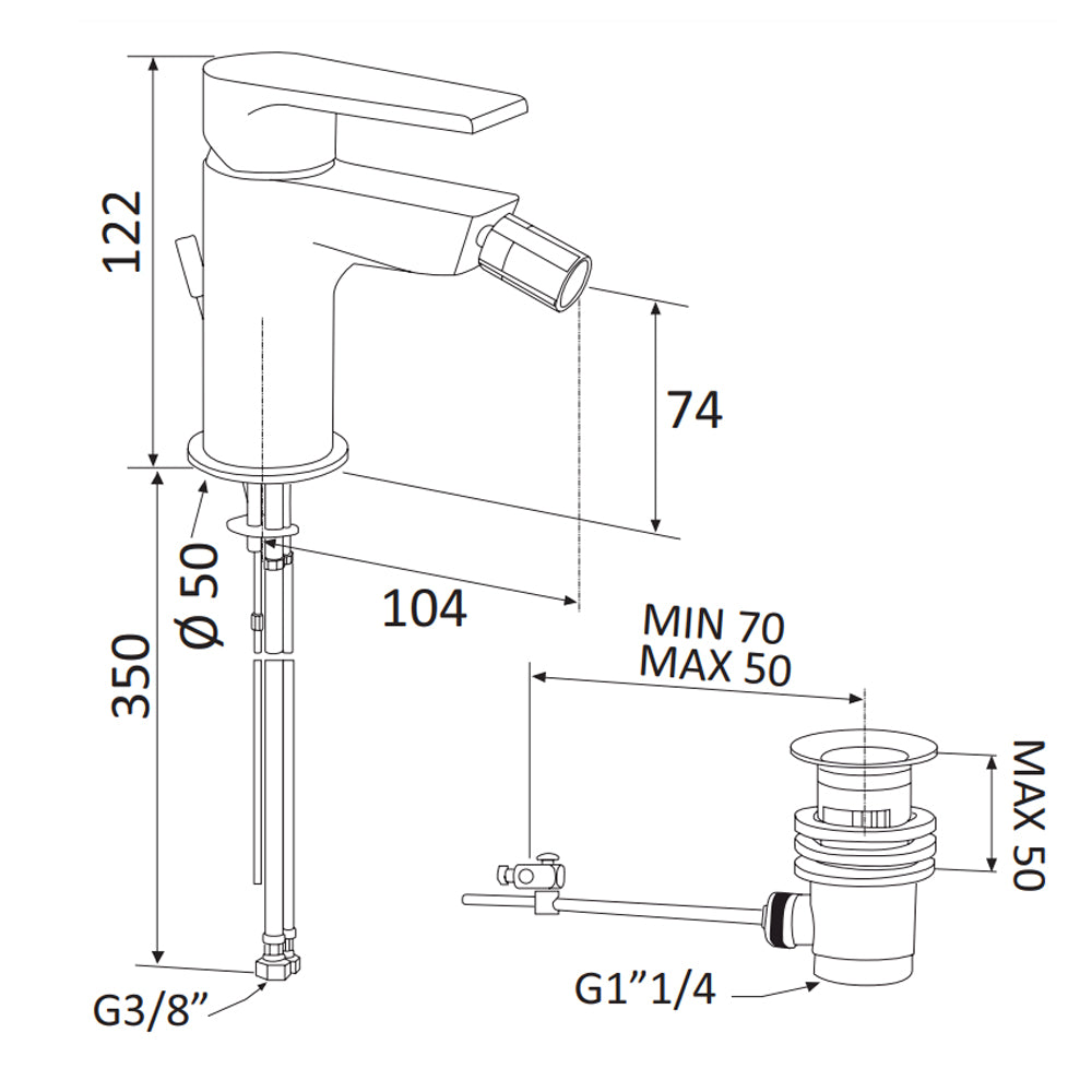 Kit miscelatori lavabo alto e bidet Rubinetterie Mariani linea Artic Bianco Opaco by CeramicStore | Lo specialista del tuo bagno