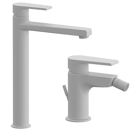 Kit miscelatori lavabo alto e bidet Rubinetterie Mariani linea Artic Bianco Opaco by CeramicStore | Lo specialista del tuo bagno