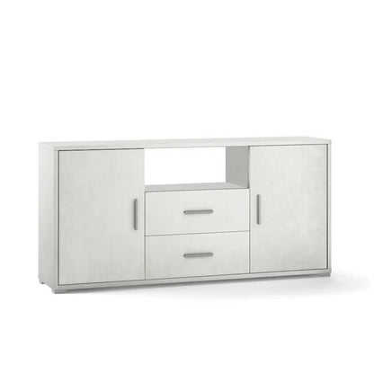 Mobile Credenza da Soggiorno con 2 ante e 2 cassetti finitura Struttura Ossido Bianco / Finitura Frontale Ossido Bianco by Sarmog by CeramicStore | Lo specialista del tuo bagno