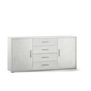 Mobile Credenza da Soggiorno con 2 ante e 4 cassetti finitura Struttura Ossido Bianco / Finitura Frontale Ossido Bianco by Sarmog by CeramicStore | Lo specialista del tuo bagno