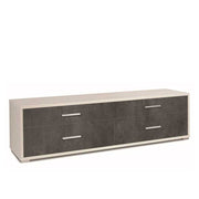 Mobile Basso da Soggiorno con 4 cassetti finitura Struttura Ossido Bianco / Finitura Frontale Ossido Nero by Sarmog by CeramicStore | Lo specialista del tuo bagno