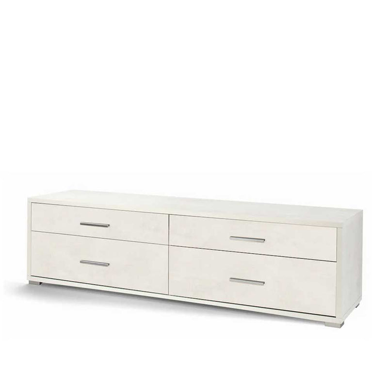 Mobile Basso da Soggiorno con 4 cassetti finitura Struttura Ossido Bianco / Finitura Frontale Ossido Bianco by Sarmog by CeramicStore | Lo specialista del tuo bagno