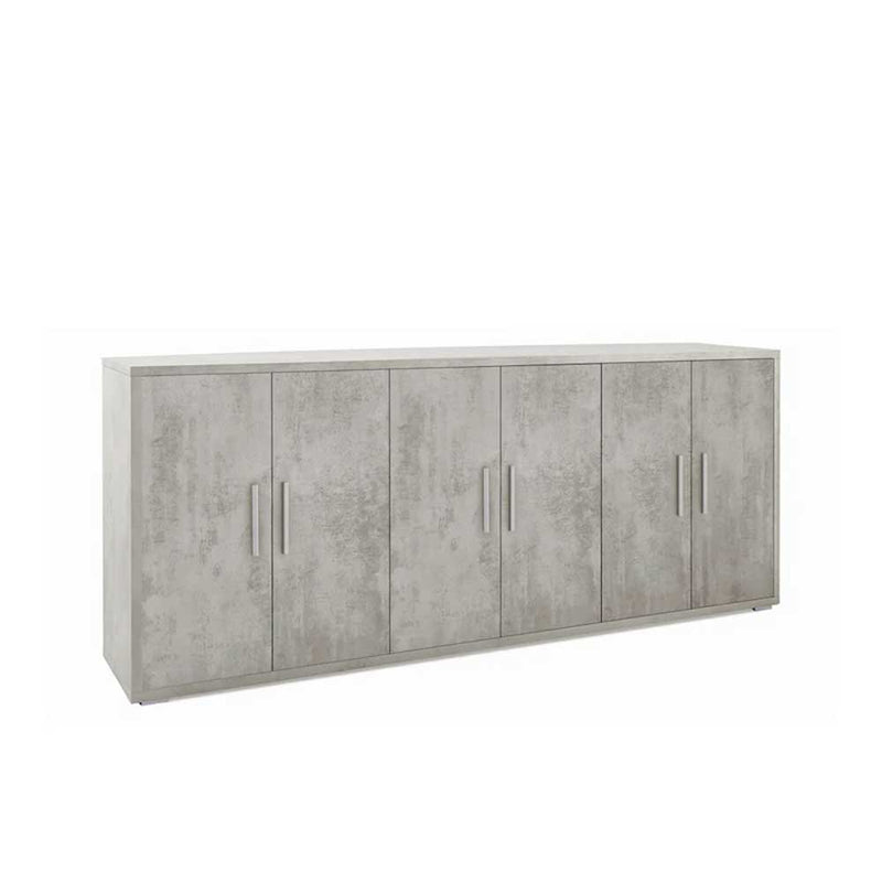 Mobile Basso da Soggiorno con 6 Ante finitura Struttura Cemento / Finitura Frontale Cemento by Sarmog by CeramicStore | Lo specialista del tuo bagno