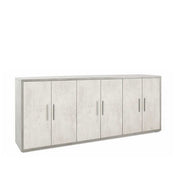 Mobile Basso da Soggiorno con 6 Ante finitura Struttura Cemento / Finitura Frontale Ossido Bianco by Sarmog by CeramicStore | Lo specialista del tuo bagno