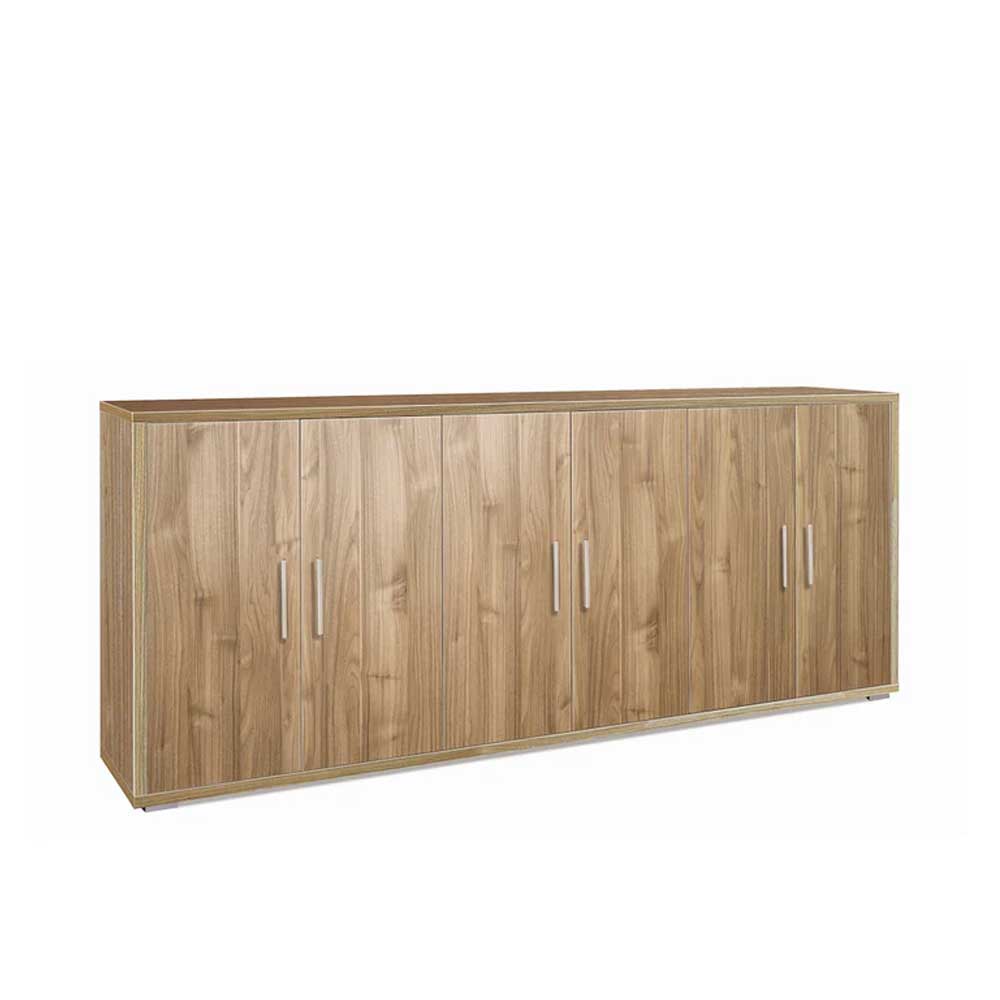 Mobile Basso da Soggiorno con 6 Ante finitura Struttura Noce Stelvio / Finitura Frontale Noce Stelvio by Sarmog by CeramicStore | Lo specialista del tuo bagno