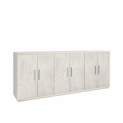 Mobile Basso da Soggiorno con 6 Ante finitura Struttura Ossido Bianco / Finitura Frontale Ossido Bianco by Sarmog by CeramicStore | Lo specialista del tuo bagno