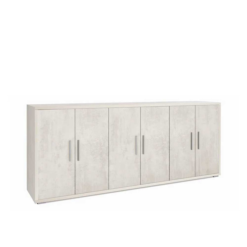 Mobile Basso da Soggiorno con 6 Ante finitura Struttura Ossido Bianco / Finitura Frontale Ossido Bianco by Sarmog by CeramicStore | Lo specialista del tuo bagno