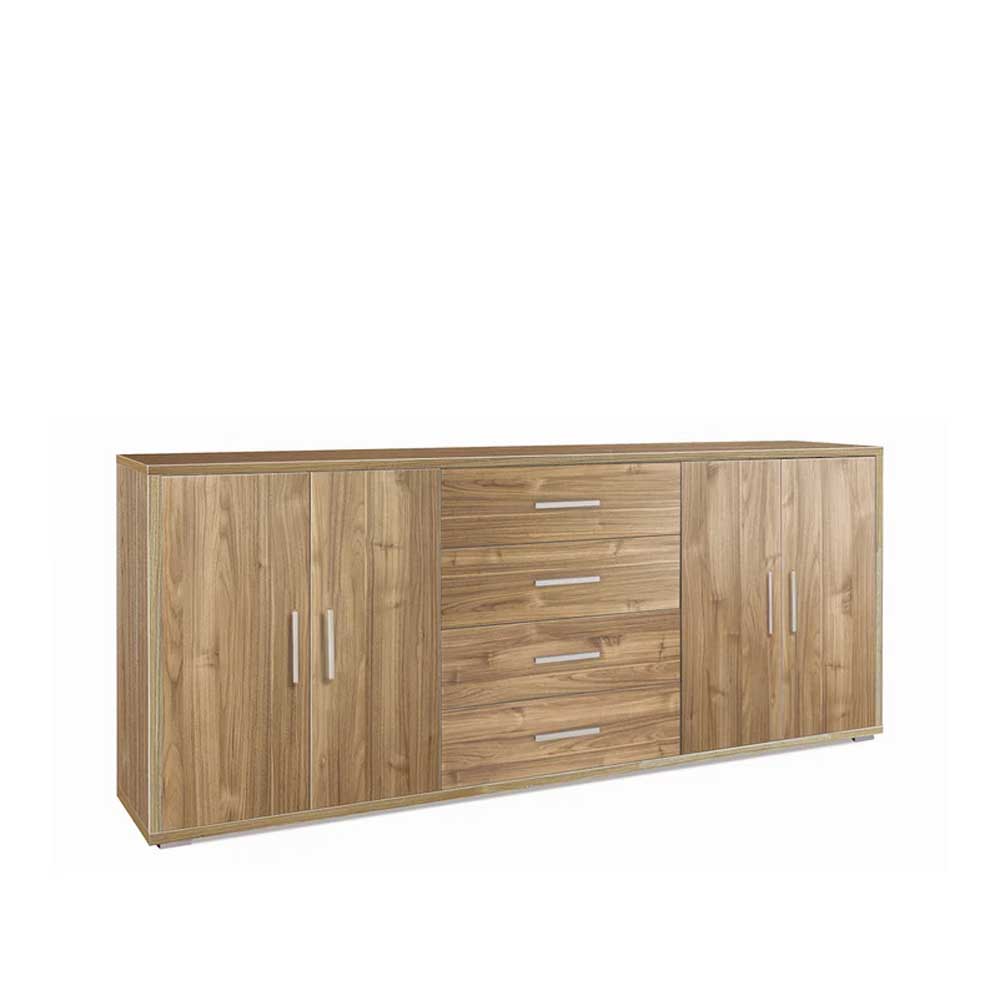 Mobile Basso da Soggiorno con 4 Ante e 4 Cassetti finitura Struttura Noce Stelvio / Finitura Frontale Noce Stelvio by Sarmog by CeramicStore | Lo specialista del tuo bagno