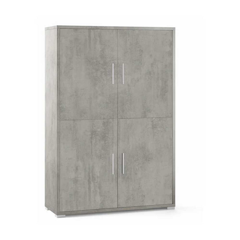 Mobile Armadio a 4 Ante e 4 ripiani finitura Struttura Cemento / Finitura Frontale Cemento by Sarmog by CeramicStore | Lo specialista del tuo bagno