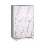 Mobile Armadio a 4 Ante Push-Pull e 4 ripiani finitura Struttura Cemento / Finitura Frontale Marmo Calacatta by Sarmog by CeramicStore | Lo specialista del tuo bagno