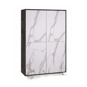 Mobile Armadio a 4 Ante Push-Pull e 4 ripiani finitura Struttura Ossido Nero / Finitura Frontale Marmo Calacatta by Sarmog by CeramicStore | Lo specialista del tuo bagno