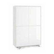 Mobile Armadio a 4 Ante Push-Pull e 4 ripiani finitura Struttura Ossido Bianco / Finitura Frontale Bianco Lucido by Sarmog by CeramicStore | Lo specialista del tuo bagno