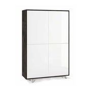 Mobile Armadio a 4 Ante Push-Pull e 4 ripiani finitura Struttura Ossido Nero / Finitura Frontale Bianco Lucido by Sarmog by CeramicStore | Lo specialista del tuo bagno
