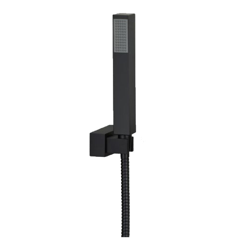 Versione Outlet - Doccetta con flessibile e presa acqua di Weiss Stern modello Perla Nera in nero opaco by CeramicStore | Lo specialista del tuo bagno