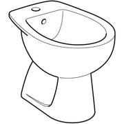 Bidet Monoforo Pozzi Ginori modello ColibrÃ¬ 2 distanziato da parete 53x36 cm