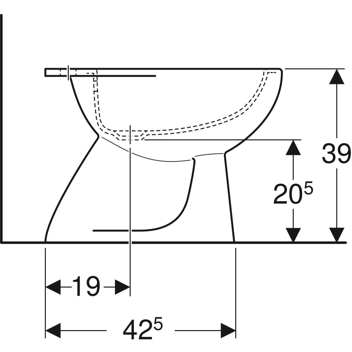 Bidet Monoforo Pozzi Ginori modello ColibrÃ¬ 2 distanziato da parete 53x36 cm