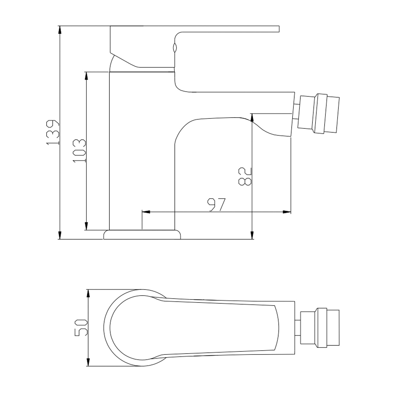 Kit rubinetteria lavabo con piletta di scarico, bidet e vasca RubiFlux serie Margaret - Cromo