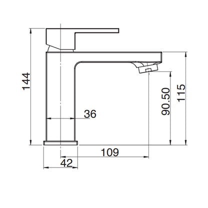 Kit rubinetteria lavabo e bidet RubiFlux serie Green 2.0 - Nero Opaco