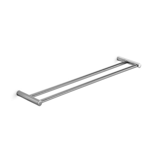 Porta asciugamani doppio Lineabeta Picola con fissaggi a muro in ottone cromato cm 60 by CeramicStore | Lo specialista del tuo bagno